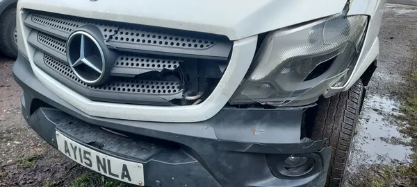 Mercedes Sprinter front-end collision damage