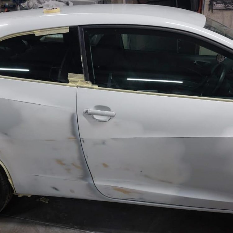 Completed car accident repair