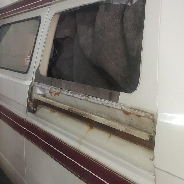 Caravan body repair finished